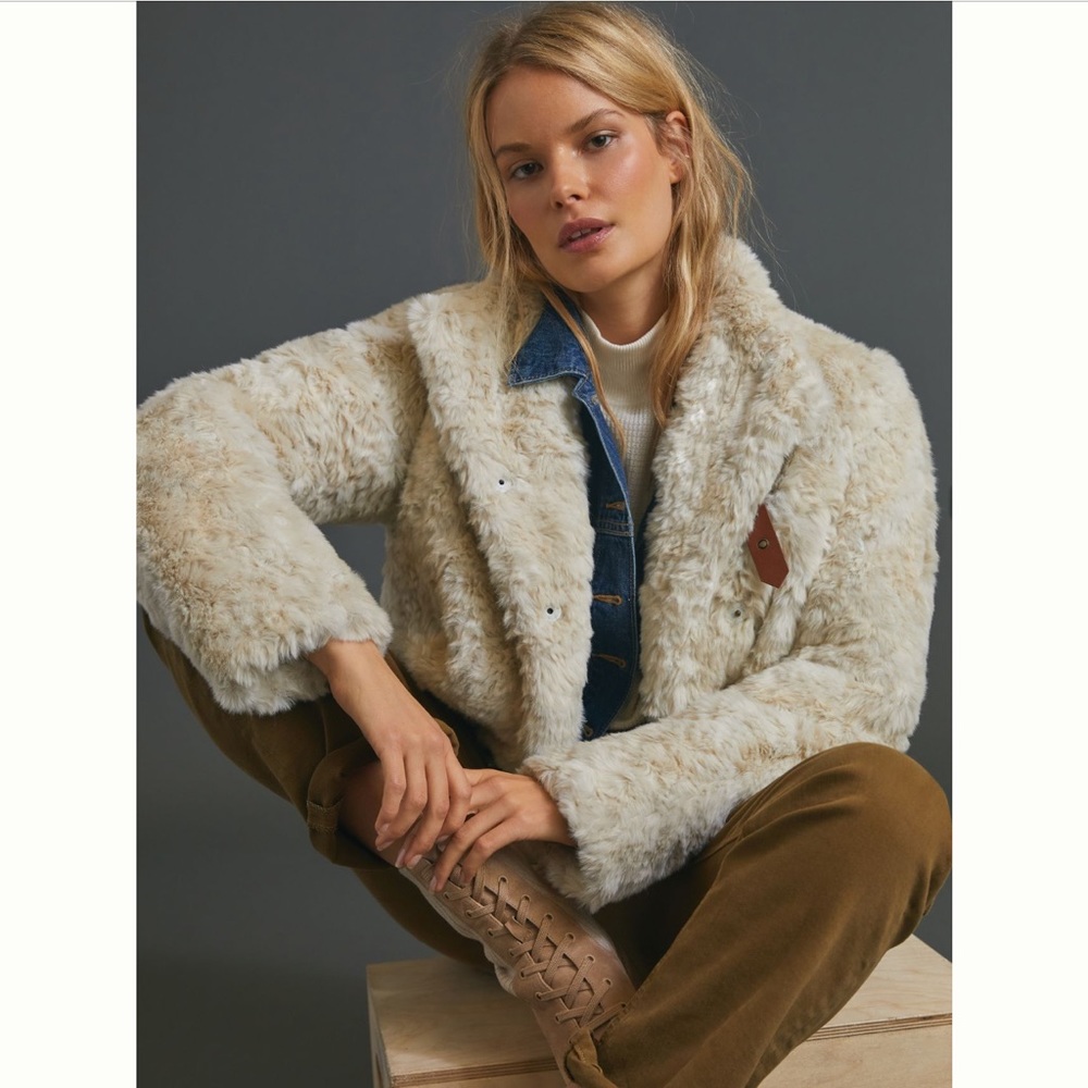 Anthropologie Sigrid faux fur coat